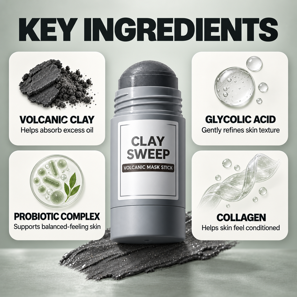 Clay Sweep Volcanic Mask Stick