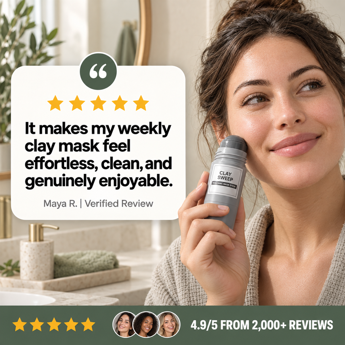 Clay Sweep Volcanic Mask Stick